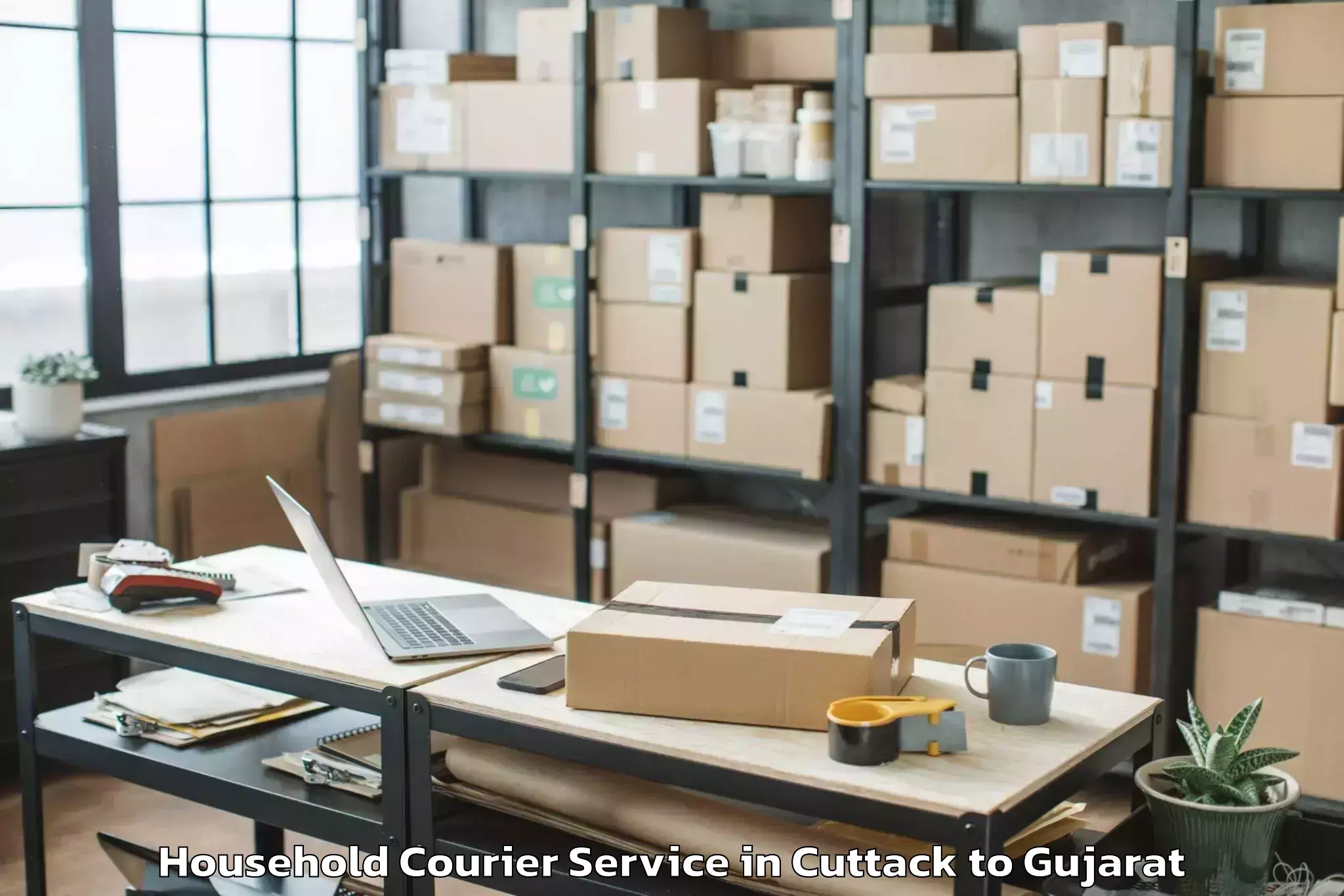 Affordable Cuttack to Tilakvada Household Courier